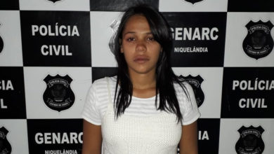 Com 19 anos e 17 semanas de gestação, mulher é presa em flagrante (Foto: Polícia Civil)